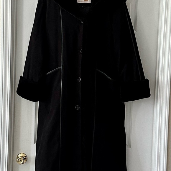 Mar Lo Jackets Artic Warmth Insulated Trench Coat W Faux Fur size 12 Hooded - Picture 8 of 9